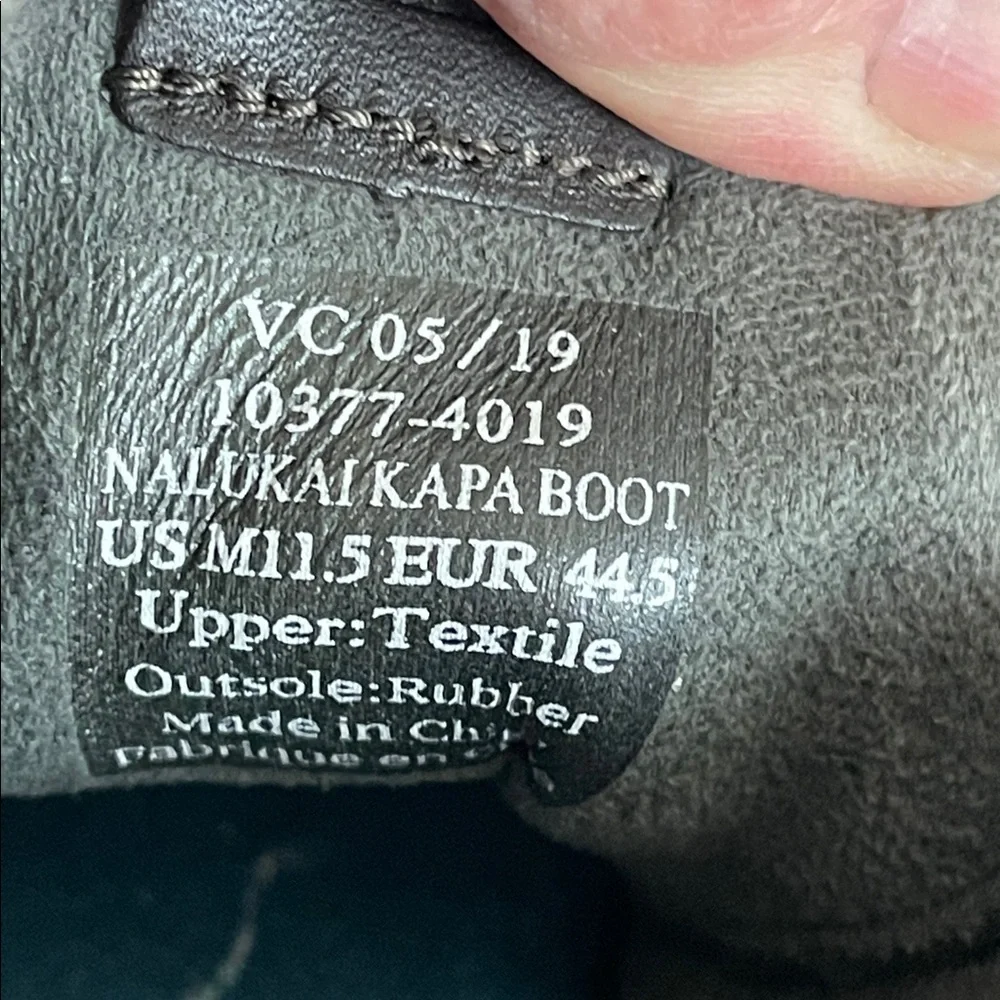 OluKai Chukka Boots Nalukai Kapa Boot Black High-Top Men's Shoes Size 11.5